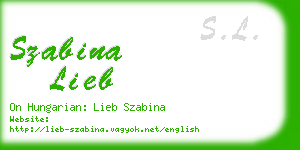 szabina lieb business card